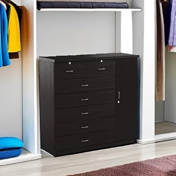 Amazon.com: Hodedah 7 Drawer Jumbo Chest, Five Large Drawers, Two