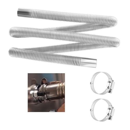 Parking Heater Exhaust Pipe Diesel Heater Exhaust Pipe 60cm Car Parking Heater Flexible Tailpipe Diesel Gas Vent Exhaust Hose for Air Diesel Parking Heaters and Car Heater Accessories (120CM)