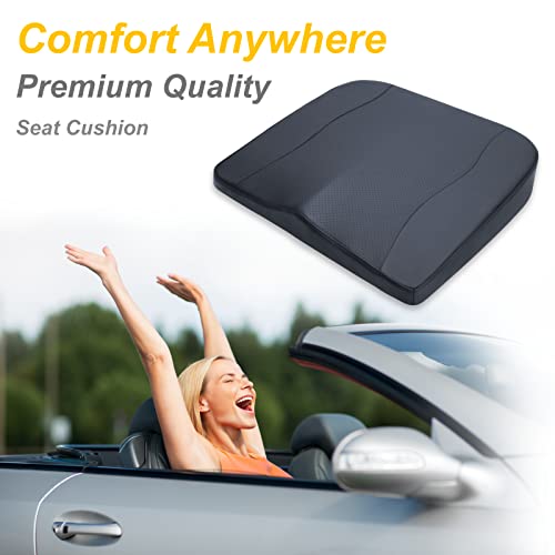 Bangled Car Seat Cushion, Memory Foam Driver Seat Cushion For Sciatica & Lower Back Pain Relief, Seat Cushion For Car, Truck, Office Chair (Black) #TOP1