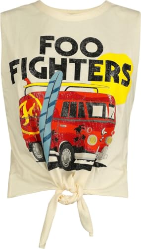 Foo Fighters Amplified Collection - Camper Van Mujer Top Blanco S 100% algodón Regular
