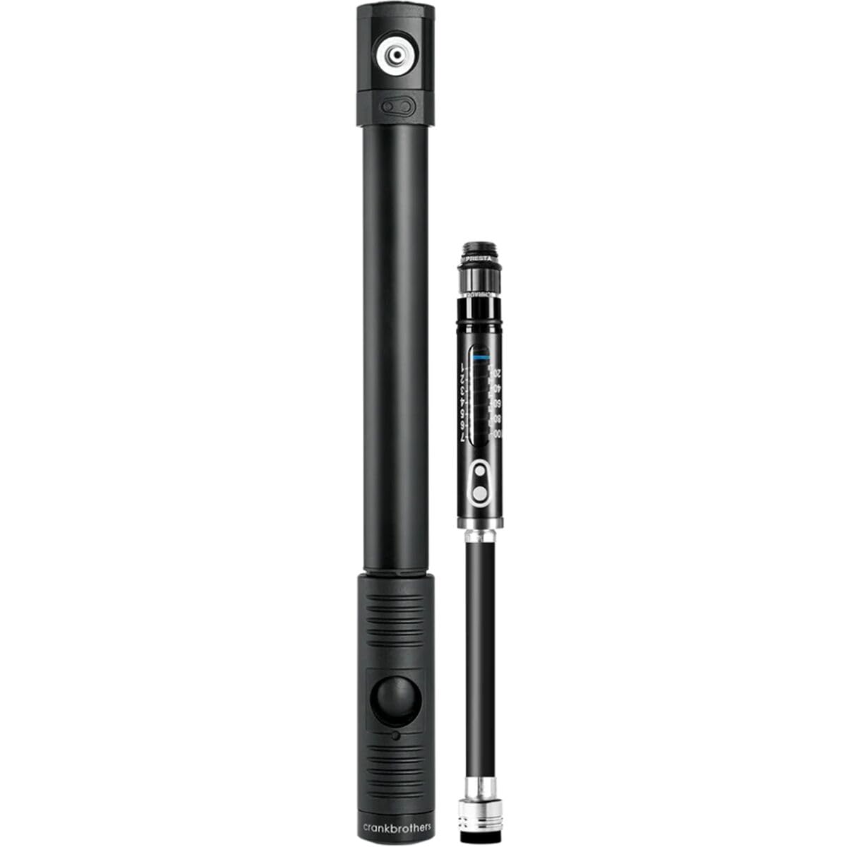 Klic Hand Pump w/Gauge - High Volume/High Pressure, Co2, Portable, Lightweight Bike Hand Pump for Presta and Schrader Valve