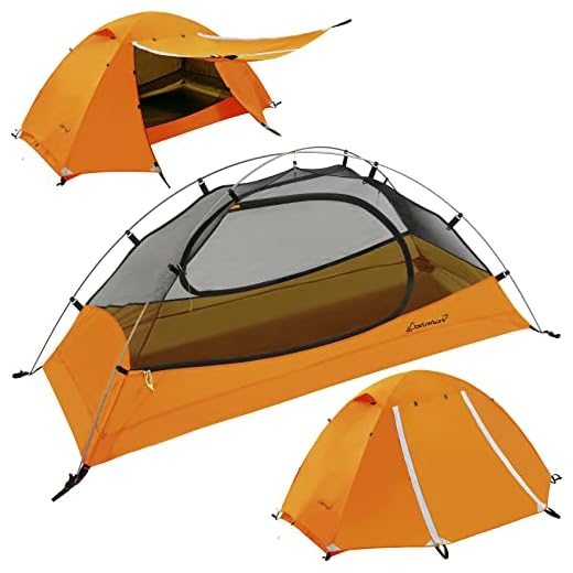 Clostnature Tienda de Campaña 1 Persona - Carpas de Camping Impermeables para un Hombre al Aire Libre, Tienda de Campaña Ligera, Tienda de Campaña Compacta con Tamaño de Paquete, para Playa, Deportes