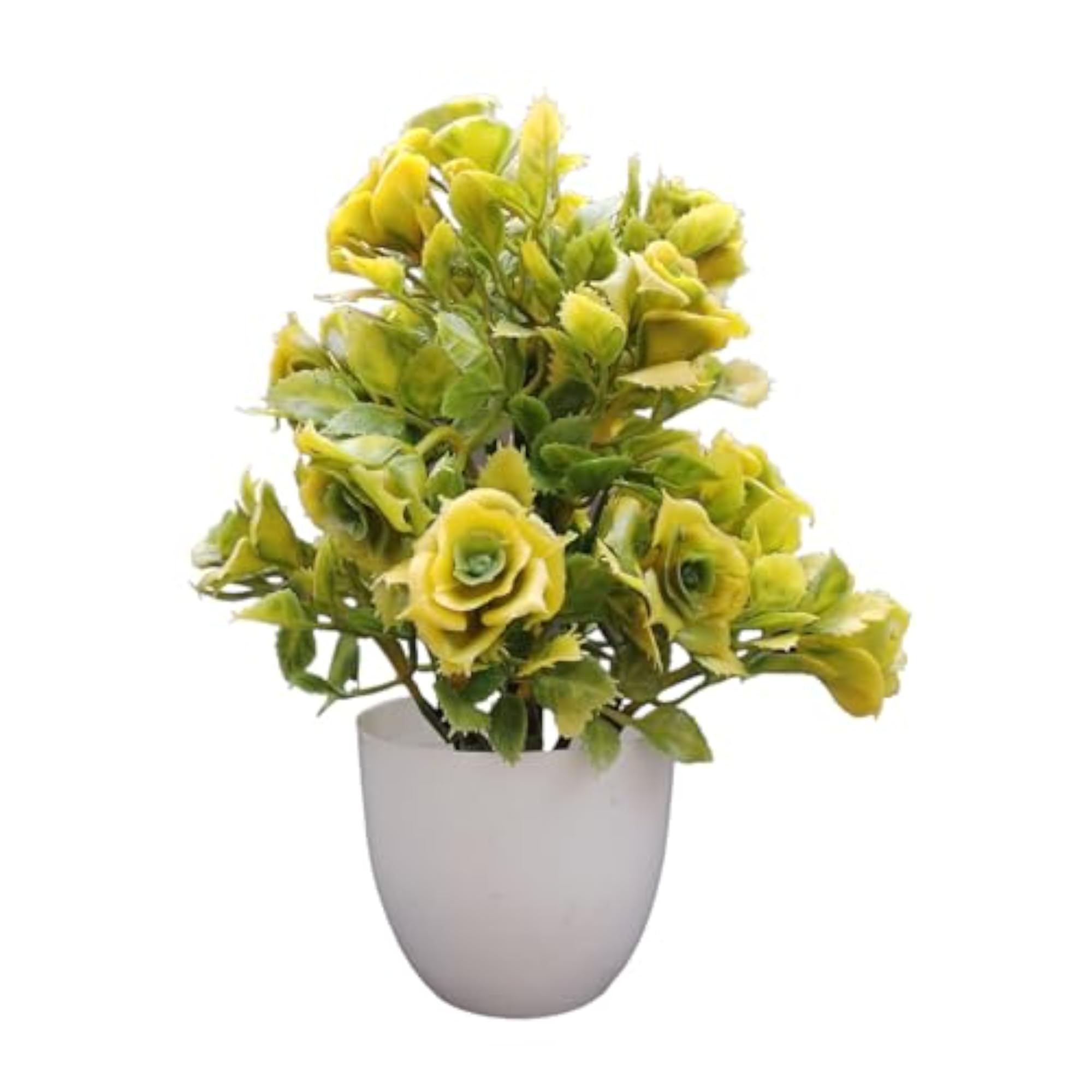Artificial Cherry Plant in White Pot for Home and Office Decor