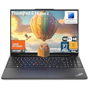 Lenovo ThinkPad E16 G2 Computadora portátil de negocios, 16 pulgadas FHD+, AMD 8-Core Ryzen 7 7735HS (Beat i7-1360P), 32GB DDR5, 1TB PCIe SSD, WiFi 6E, lector de huellas dactilares, teclado