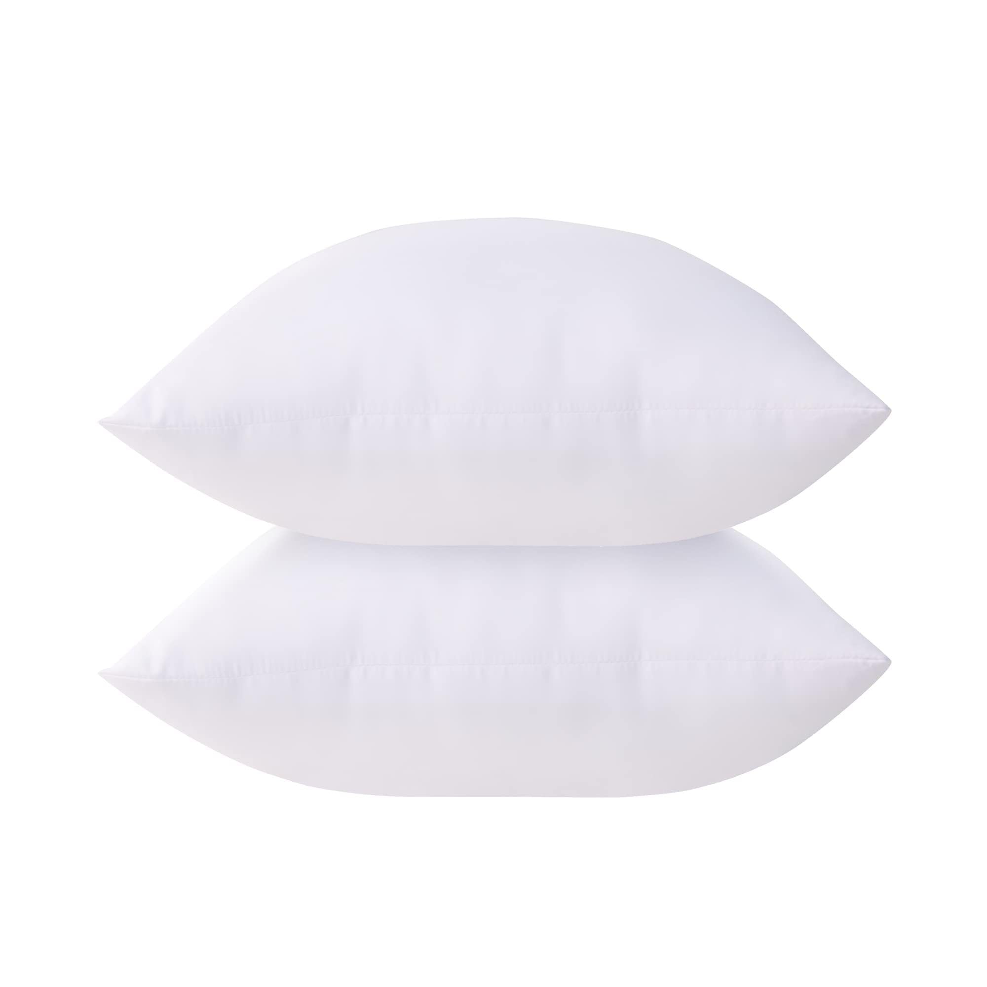 Zzzmrh White 2 X Cushion Inserts 40Cm X 40Cm Throw Pillow Inserts, Cushions 16 X 16 Inches For Sofa And Couch (White)