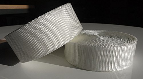 Preisvergleich Produktbild ggm 10m PP Gurtband, 1,4mm stark, weiß (UV) 40mm