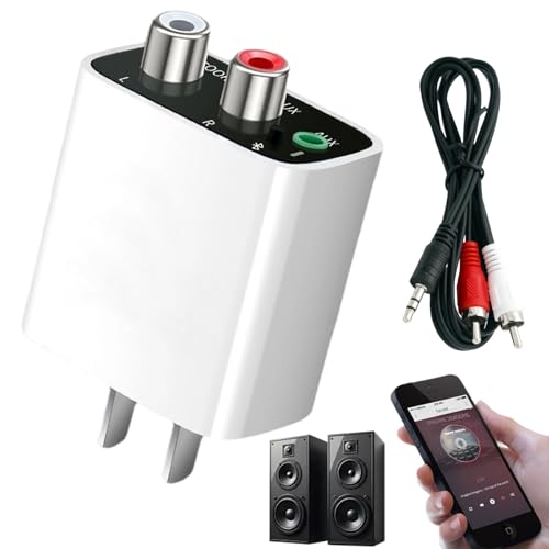 Bluetooth 5.4 Receiver to AUX/RCA Converter, Convert Wired to Wireless Speakers, Bluetooth for Old Stereo Speakers (1Set)