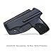 Ruger EC9S Holster IWB Kydex Holster Custom for Ruger EC9S / Ruger LC9 / Ruger LC9S / LC380 Pistol - Inside Waistband Carry - Adj. Cant Retention - Cover Mag-Button (Black, Right)