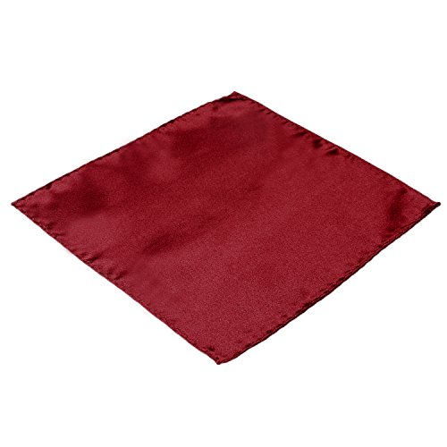 DonDon 3er Set Herren Kummerbund Fliege Einstecktuch farblich abgestimmt glänzend für feierliche Anlässe - Dunkelrot Bordeaux