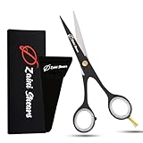 Hair Cutting Scissors Extremely Sharp Right-Hand Razor Edge - 6” Overall Length,Made of 420c Japanese Stainless Steel Salon Scissors Professional Barber Haircut Scissors (black gold, 6'')