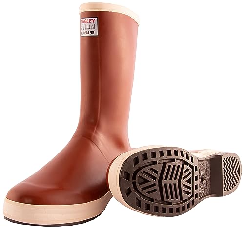 Tingley Pylon MB920B Neoprene Plain Toe Boot, 12-1/2 Inch Height, Mens 10 / Womens 12, Brick Red Upper - Brown Sole3