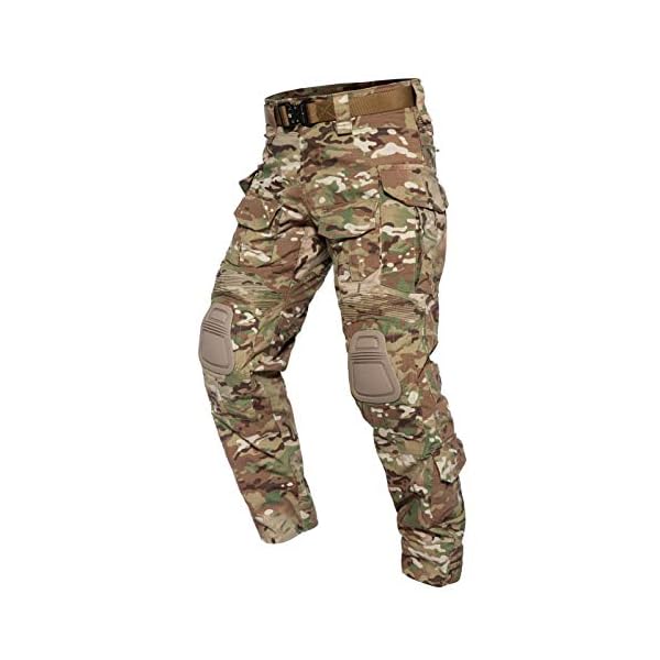 YEVHEV Taktisch Hosen Herren G3 US-Militär Camouflage Ripstop mit Knieschoner für Outdoor-Aktivitäten （Ohne Gürtel） – Bild 3