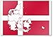 Kühlschrankmagnet, Karte und Flagge von Dänemark