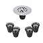 Chrome In|drain With 5 Refill Baskets