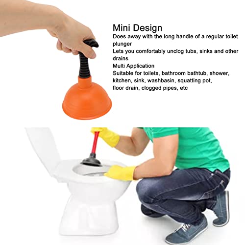 Image of Mini Plunger, Multipurpose Nonslip Handle, Ergonomic Design, Small Bathroom Toilet Cup Plunger for Bathtub (Type C)