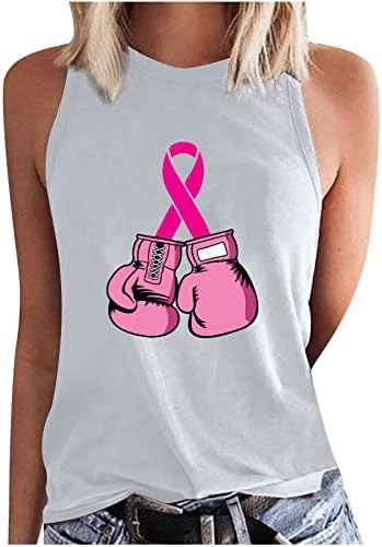 Ceboyel Breast Cancer Survivor Shirts for Women Pink Ribbon Tank Tops Sleeveless Tshirt Tees Funny Gifts Clothes 2023