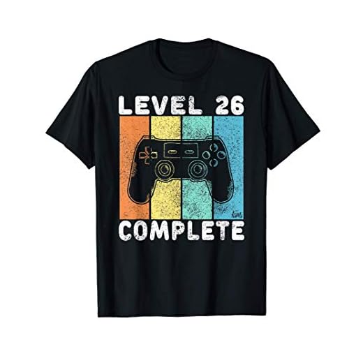 Hombre Camiseta Gamer Para Hombres 26 Años Regalo 26 Cumpleaños Camiseta
