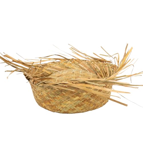 Windy City Novelties 16-Inch Beachcomber Straw Hat – Oversized Natural Straw Luau Hat for Tropical Parties, Summer Events & Photo Booth Fun