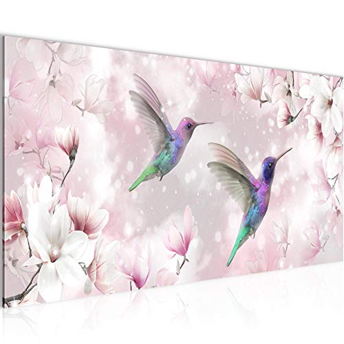 Bilder Blumen Magnolien Wandbild Vlies - Leinwand Bild XXL Format Wandbilder Wohnzimmer Wohnung Deko Kunstdrucke Rosa 1 Teilig - MADE IN GERMANY - Fertig zum Aufhängen 015612a