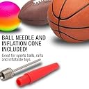Heavy Duty Chrome Steel Air Pump with Pin for Car Bike Bicycle Motorcycle Sports Ball and Inflatable Furniture/Toys. (Pack of 1) (N Pump + Pin + Beach Ball) gallery image