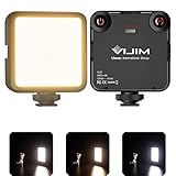 VIJIM LED Video Light, VL81 On Camera Light with 3 Cold Shoe Rechargeable 3000mAh Battery Bicolor Dimmable 3200K-5600K CRI95+ Portable Photography Photo Lighting Panel for YouTube DSLR Camcorder Vlog