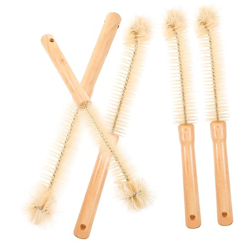 minkissy 5pcs Kitchen Cup Brush Bottle Brush Cleaning Brush Water Bottle Cleaner Brush Wood Handle Brush Cup Cleaner Brush Cleaning Tool