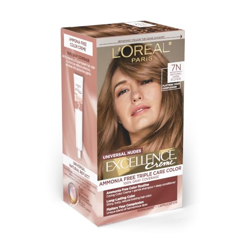 L’Oreal Paris Excellence Universal Nudes Permanent Hair Color, 7N Natural Dark Blonde