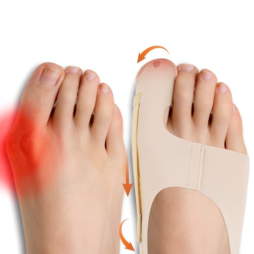 Image of Bunion Corrector for Women, Orthopedic Bunion Splint Socks, Big Toe Straightener for Relieving Hallux Valgus, Comfortable and Adjustable Day /Night Support, 1 pair of Medium