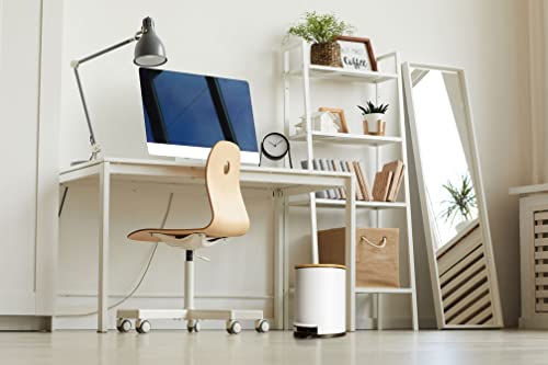 Dimono® Kosmetikeimer Bad-Mülleimer Abfalleimer 3 und 5 Liter Tret-Eimer mit flachem Bambus-Deckel und Anti-Rutsch-Tritt für Badezimmer & Küche (3 Liter) – Bild 7