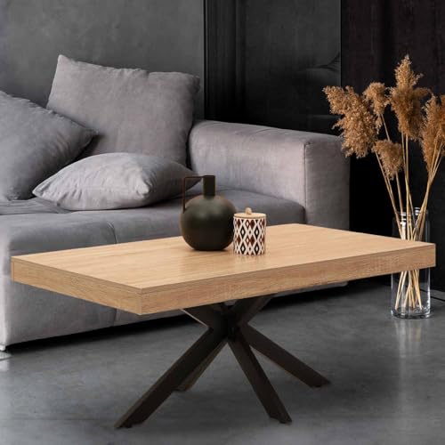 Table basse Alix 110 cm pied araignée loft, IDMarket