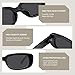 Arkimin Rectangle Sunglasses for Womens Men - Trendy Y2k Retro Sun Glasses 90’s Vintage Fashion Square Frame UV400 Protection (Black+Beige)