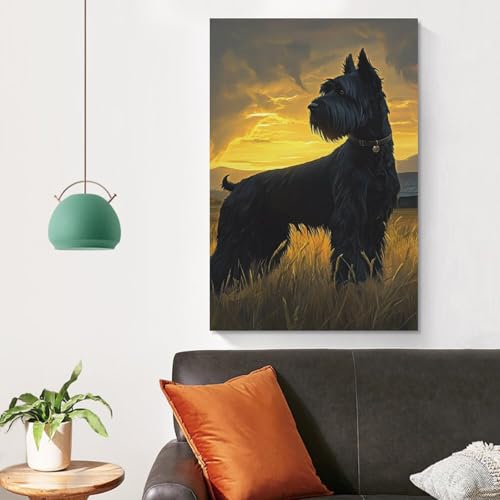 Lienzo de Schnauzer para decorar el salon y pasillo de casa 4