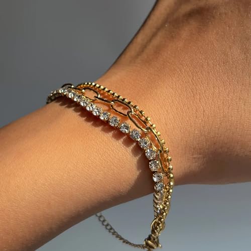 Image of SALTY Anti Tarnish Bracelet for Women | Fancy Bracelet | Jewellery Gifts | Hand Band | Fashion Accessories for Girls | Minimal Jewelry Design | Gift for Rakhi | Gift for Diwali, Christmas, Marriage, Birthday