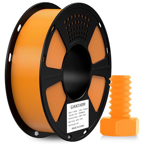 GIANTARM ABS+ Filament 1.75 mm, 3D Printer Filament 1 kg, 1 Spool, Diameter Tolerance +/- 0.02 mm, ABS Orange