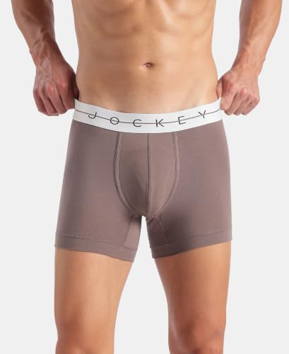 Image of Jockey NY16 Men Super Combed Cotton Elastane Stretch Solid Trunk with Ultrasoft Waistband (Pack of 2)