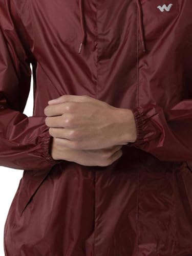Image of Wildcraft Men Rain Jacket | Hooded Waterproof Design With Adjustable Drawstring & Elasticated Cuffs | 100% Polyester Breathable Fabric For Monsoon Travel & Daily Wear