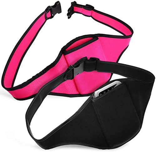 2pcs Mic Fitness Belt Adjustable Microphone Belt Pouch with Anti Dropping Strap, Sweat Absorbent Mic Carrier Pouch, Neoprene Waist Bag for Fitness Teacher Speaker Dancing