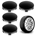 4 Stück Radnabenkappen,Nabendeckel,Nabendeckel 60mm,Universal Radnabenkappen Aus Hochwertiges Abs,Od 60mm Id 56mm,Schwarz,Allgemeine Automarken,Auto Radnabendeckel,Fur Vw Und Audi Alufelgen