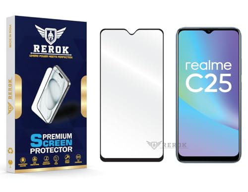 Image of Gorilla Tempered Glass Screen Protector Compatible with Realme C25 [Pack of 1] | Edge-to-Edge, Bubble-Free, Case Friendly, Easy Installation Kit