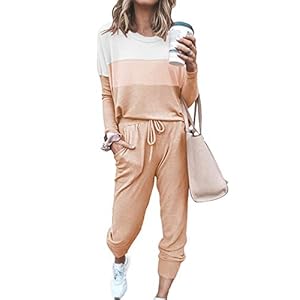 Fixmatti Women Casual 2 Piece Outfit Long Pant Set Sweatsuits Tracksuits