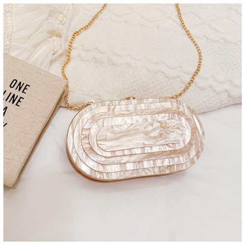 Image of Acrylic Bubble Bag Luxury Marble Clutch Evening Purses for Women Glitter Handbag for Wedding Party Prom