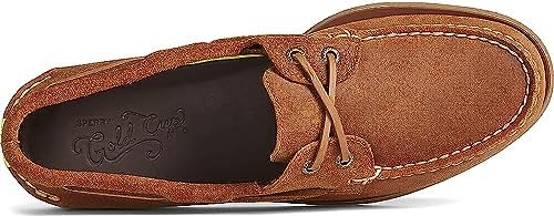 Sperry Men's Gold A/O 2-Eye Boat Shoe, TAN Suede, 11 | Image 4