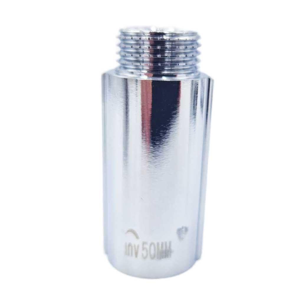 Invena 50mm X 1/2 Inch Pipe Thread Extension Female X Male Chrome Brass from B&Q