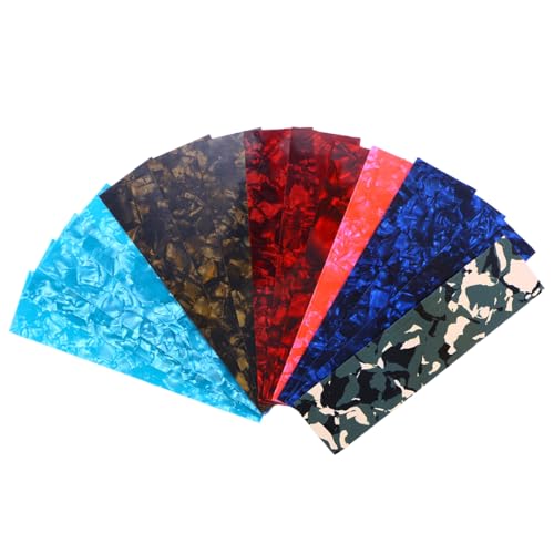 Rosenice Platten zum Stanzen von Plektra für die Gitarre, Zelluloid, 15 Stück (zufällige Farbauswahl)