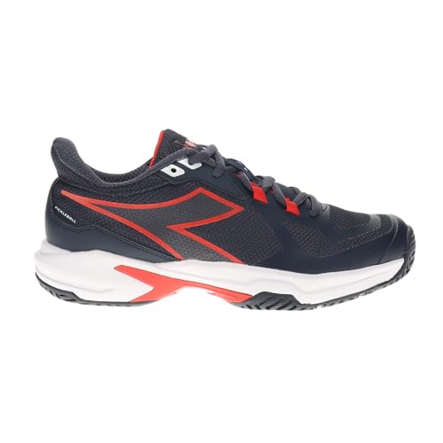 Diadora Mens Trofeo 2 All Ground Pickleball Shoes, Blue Corsair-White-Fiery Red, 10