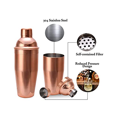 Kit de Bartender 12 Piezas Coctelera Boston Acero miniatura 4