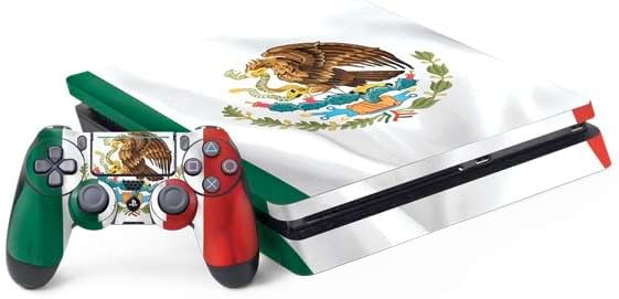 Skinit Decal Gaming Skin Compatible with PS4 Slim Bundle - Mexico Flag Design