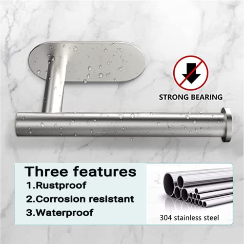 Harigal Toilet Paper Holder Self Adhesive Wall Mount Durable Stainless Steel, Easy Installation, Rustproof & Space-Saving Design For Bathroom, Kitchen, Washroom(1 Pack, Silver) #TOP1