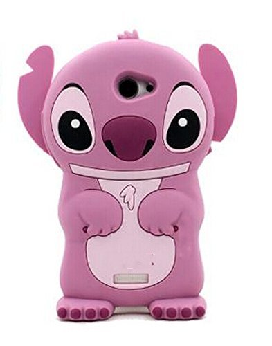 3D Blue Stitch & Lilo Soft Silicone Case Cover For Alcatel LG HTC Mobile Cell Phone (Alcatel One Touch Fierce 2 7040T, pink)