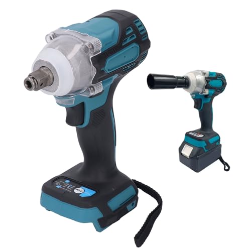 Llave de Impacto Eléctrica Inalámbrica, Destornillador de Impacto Eléctrico 2 en 1 de 380 N.m con Luz LED Incorporada, Taladro Destornillador de Impacto, sin Batería